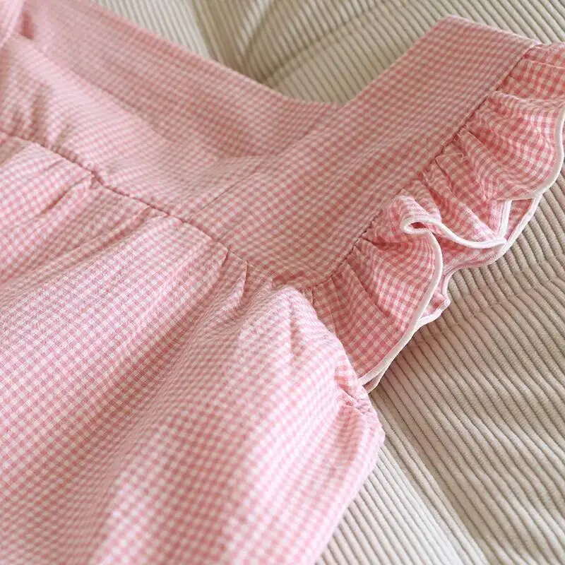 فستان باما بدون أكمام للسيدات للربيع والصيف بتصميم منقوش من القطن الرقيق مع وسادة صدر، ثوب نوم جميل