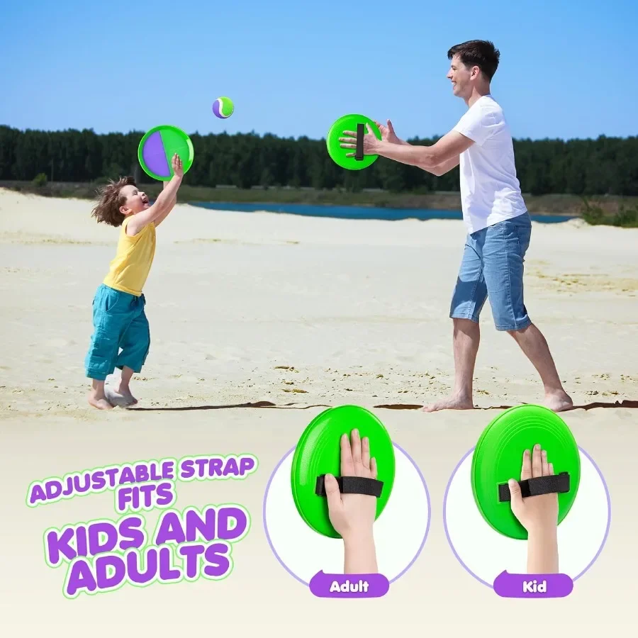 ชุดของเล่นโยนและจับลูกบอล รุ่นอัพเกรด เกมกลางแจ้งสำหรับทั้งครอบครัว กันน้ำ เหมาะสำหรับเล่นที่ชายหาด สระว่ายน้ำ และสนามหญ้า ของขวัญสุดคลาสสิก