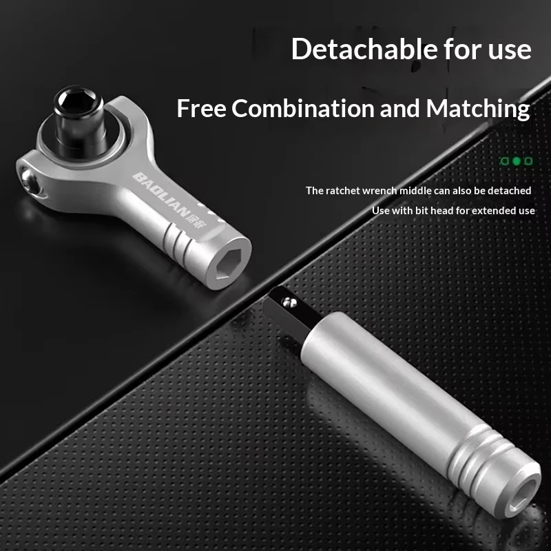 Ratchet Screwdriver Multifunctional Adjustable 90 ° Forward and Reverse Small Space Maintenance Tool