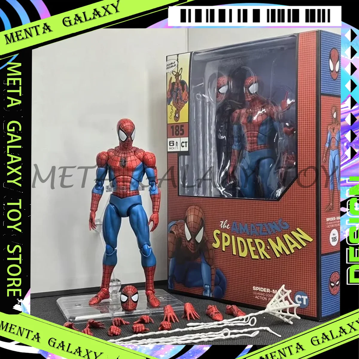 ใหม่Ctของเล่นSpiderman Mafex 185 ตัวเลขการกระทําMiles Morales 2099 Spider-Man Anime Figurineคลาสสิกเครื่องแต่งกายของขวัญของเล่นGkรุ่น