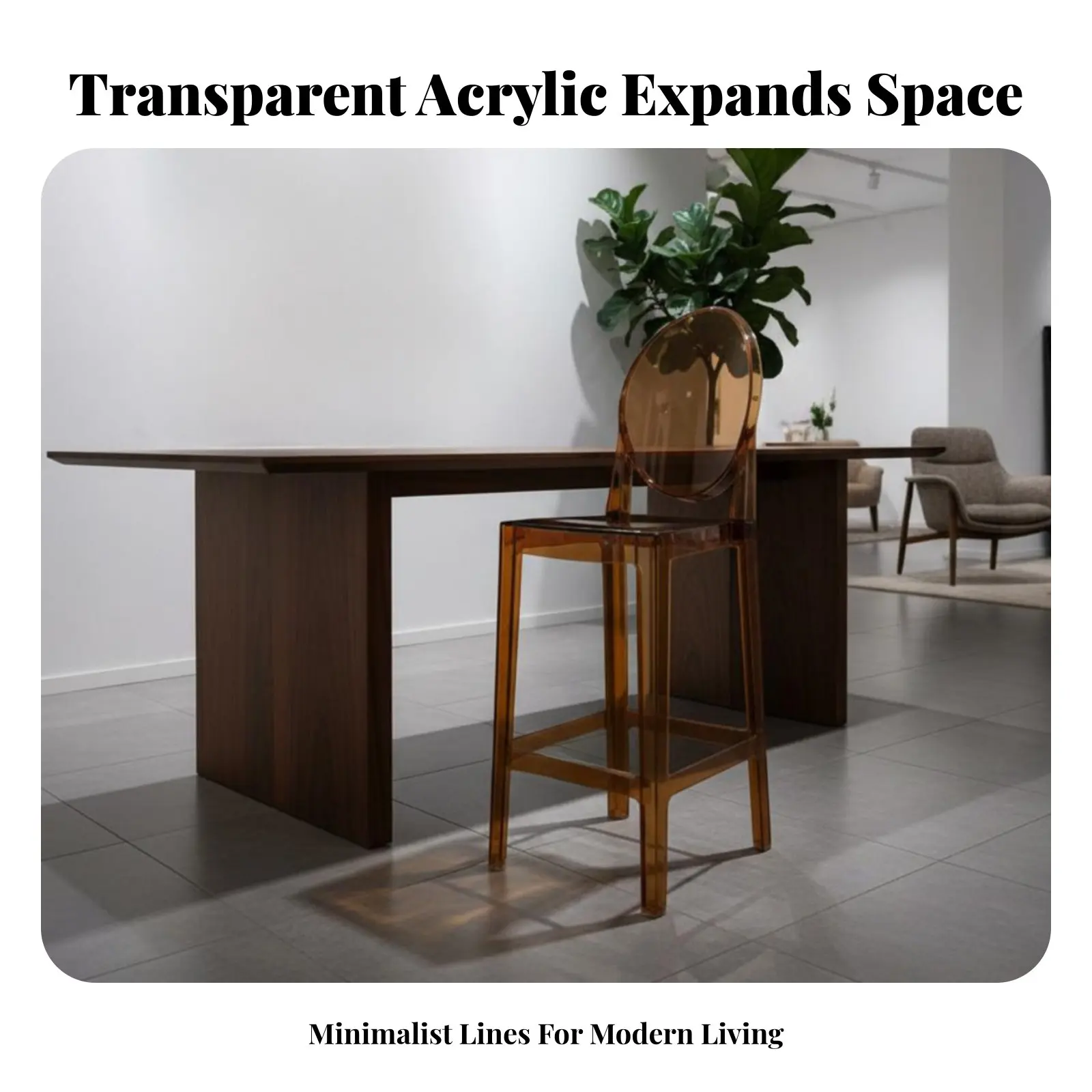 

Прозрачный акриловый высокий стул с прозрачным сиденьем и спинкой, скандинавский дизайн, современный дизайн для владельцев кафе, баров, ресторанов.