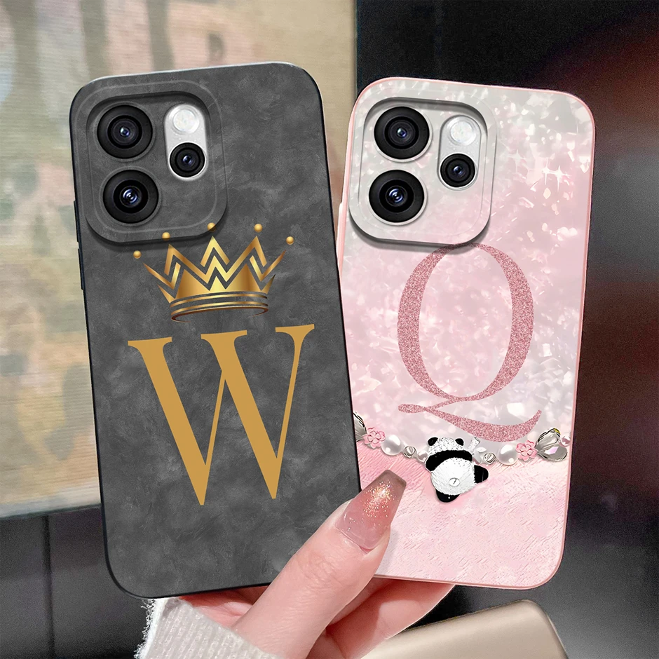 For Oppo Reno15 Pro Reno15 F Phone Cases Cute Panda 26 Letters Shockproof Soft Liquid Silicone Cover For Reno15Pro Reno15F Fanda