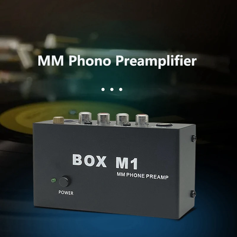 Box M1 Mm Phono Preamp For Turntable Phonograph Preamplifier Mini Stereo Audio Hifi With Headphone Amplifier