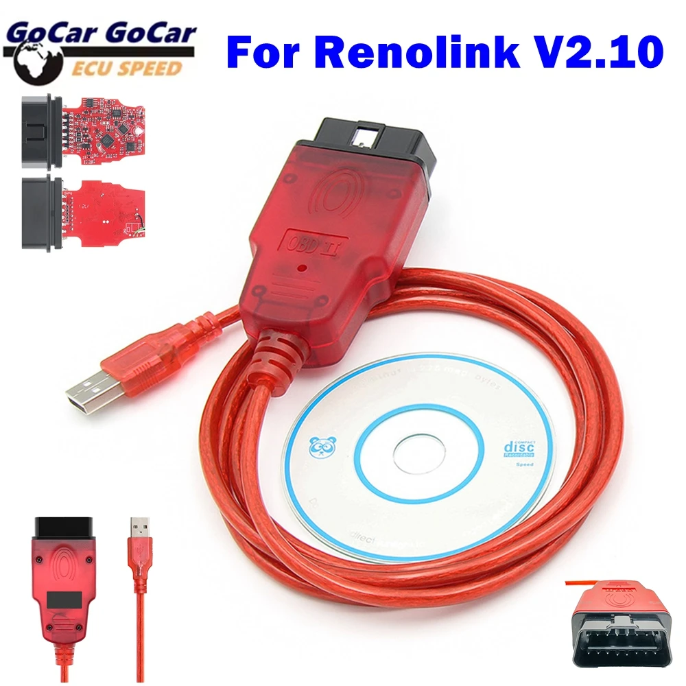 

2025 Renolink V2.10 For Renault OBD2 Auto Diagnostic Cable Air /bag Reset/Key Coding/ECU Programmer Super practical