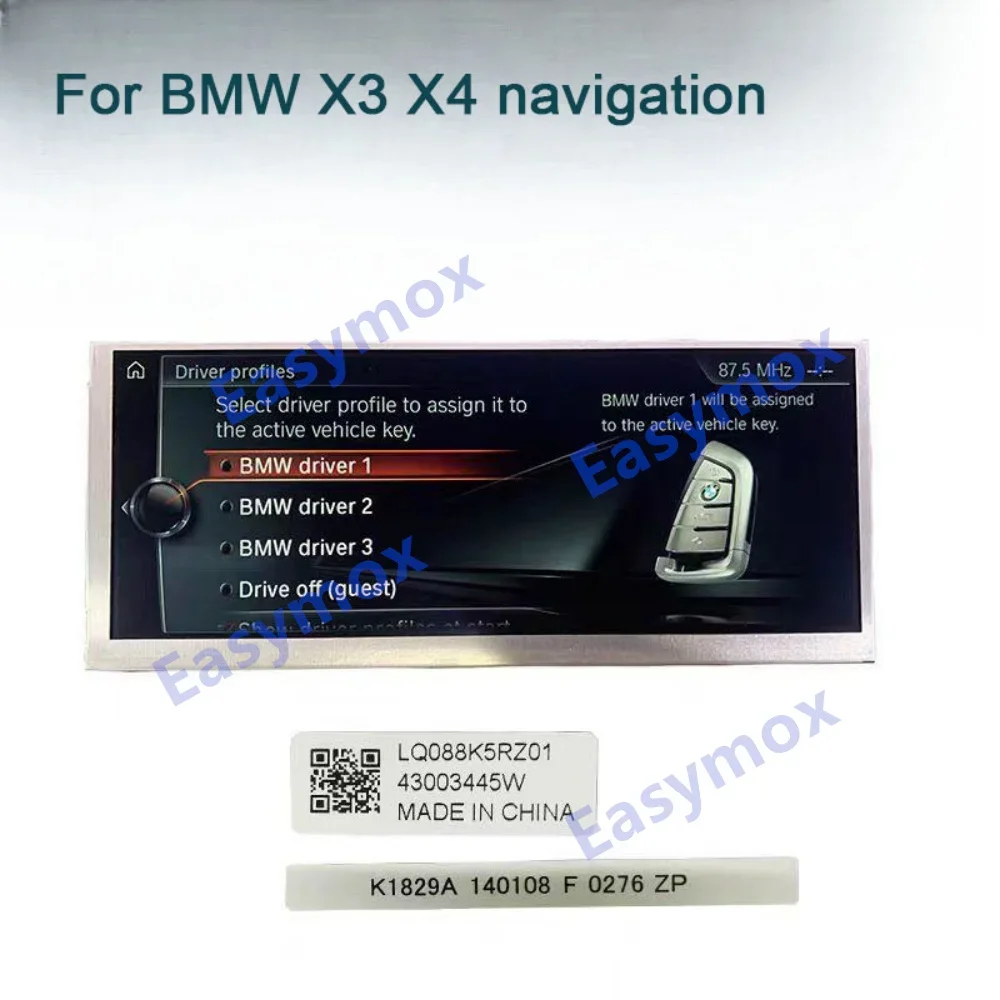 8.8 palec LCD displej obrazovka pro BMW X3 BMW X4 MINI DVD GPS navigace auto přístrojová deska ovládání panel LQ088K5RZ05