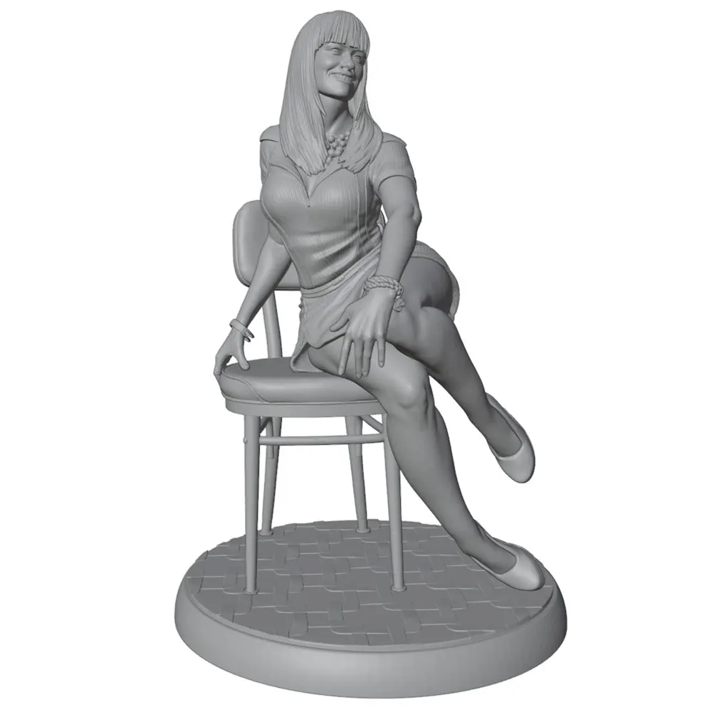 1/24 Sexy Girl Resin Model Kits GK Miniature 3D Printed Gray Model Figurine DIY Doll Collection Unassembled And Unpainted