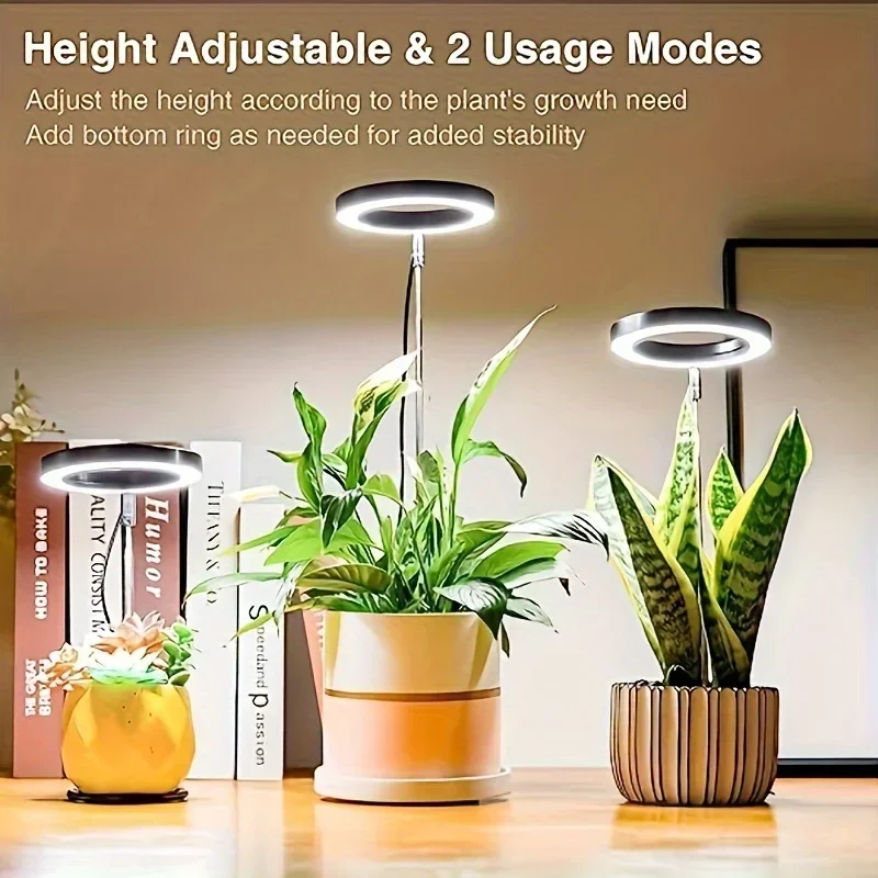 

Plant growth lamp full spectrum LED plant growth lamp indoor height Angle adjustable ring plant growth lamp timer adjustable hei