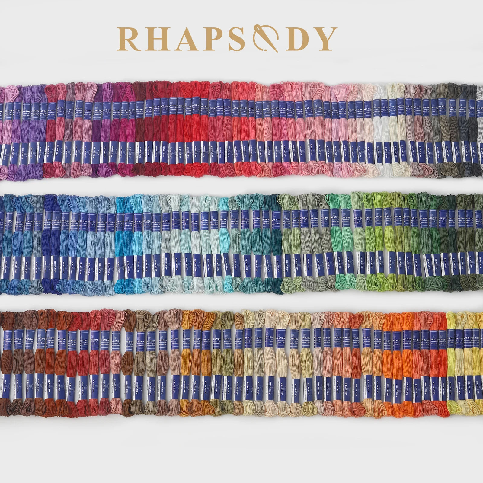 Rhapsodie dmc Qualität ägyptische Baumwolle Stickerei Zahnseide 6 Strang doppelt mercer isierten Kreuz stich faden 12 Farben Set 8 Meter Strang – Detail 5