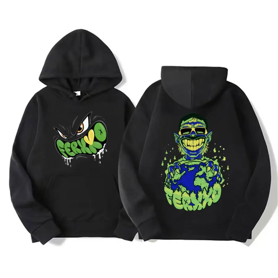 

Rapper Feid Monster Ferxxo on Top of World Sixdo Graphic Hoodie Men Women Retro Hip Hop Oversized Pullover Sweatshirt Streetwear