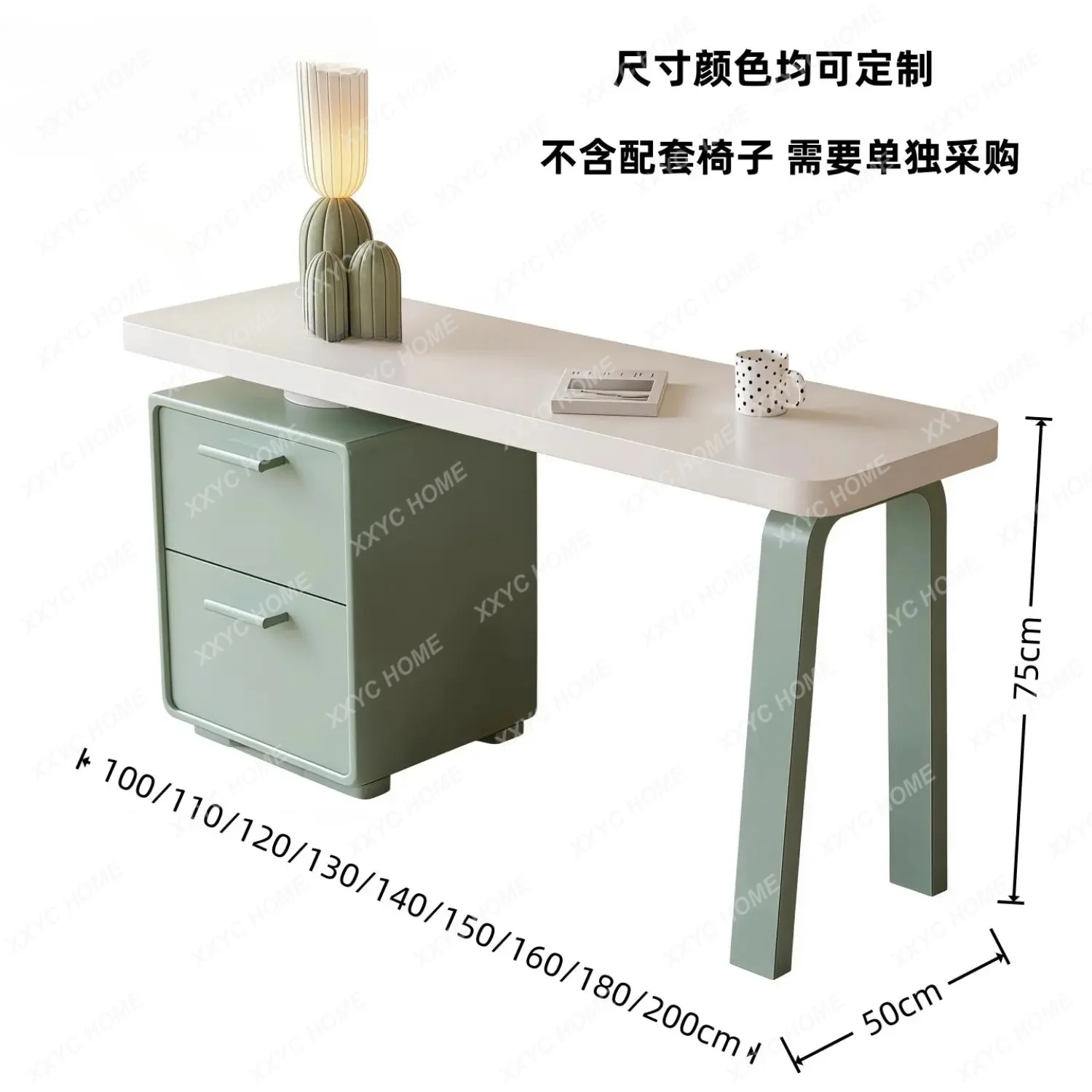 XXCream Style Lacquered Desk, Home Desk, Writing Desk, Modern Minimalist Computer Desk