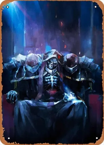 Anime Metallposter Overlord Figur Blechschild Wandkunst Dekoration