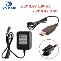 (SM-2P SM Plug) 2.4v 3.6v 4.8v 6v 7.2V 8.4v 9.6v 250mAh USB Charger For Ni-Cd Ni-MH Battery Pack Toys car boat tank Charger