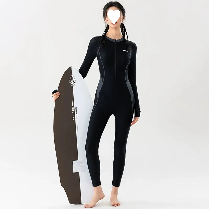 2025 New Sunscreen Clothing For Women Snorkeling Swimsuit Long Sleeve Pants One Piece Surfing Diving Suit Quick Drying Swimsuit