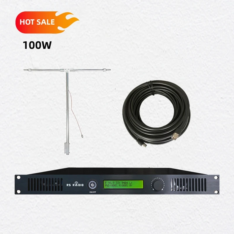 

Antenna+Cable +100 Watts 100w Fm Transmitter Kit