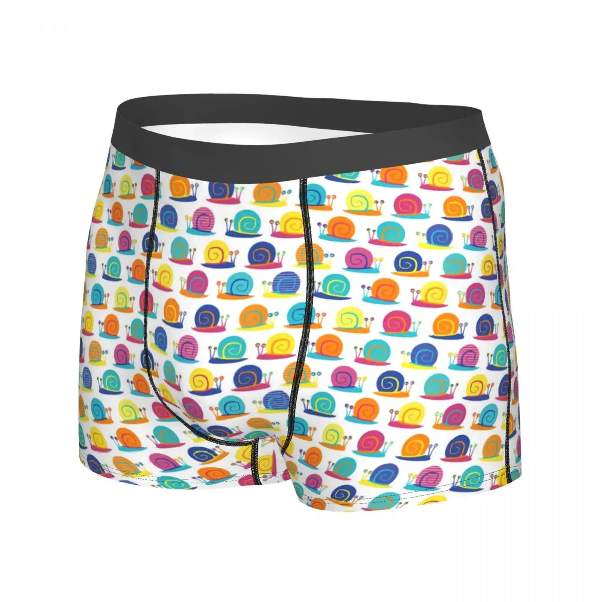 Snail Party Underwear Colorful Animal Print Comfortable Panties Custom Boxer Brief 3D Pouch Male Oversize Boxer Shorts