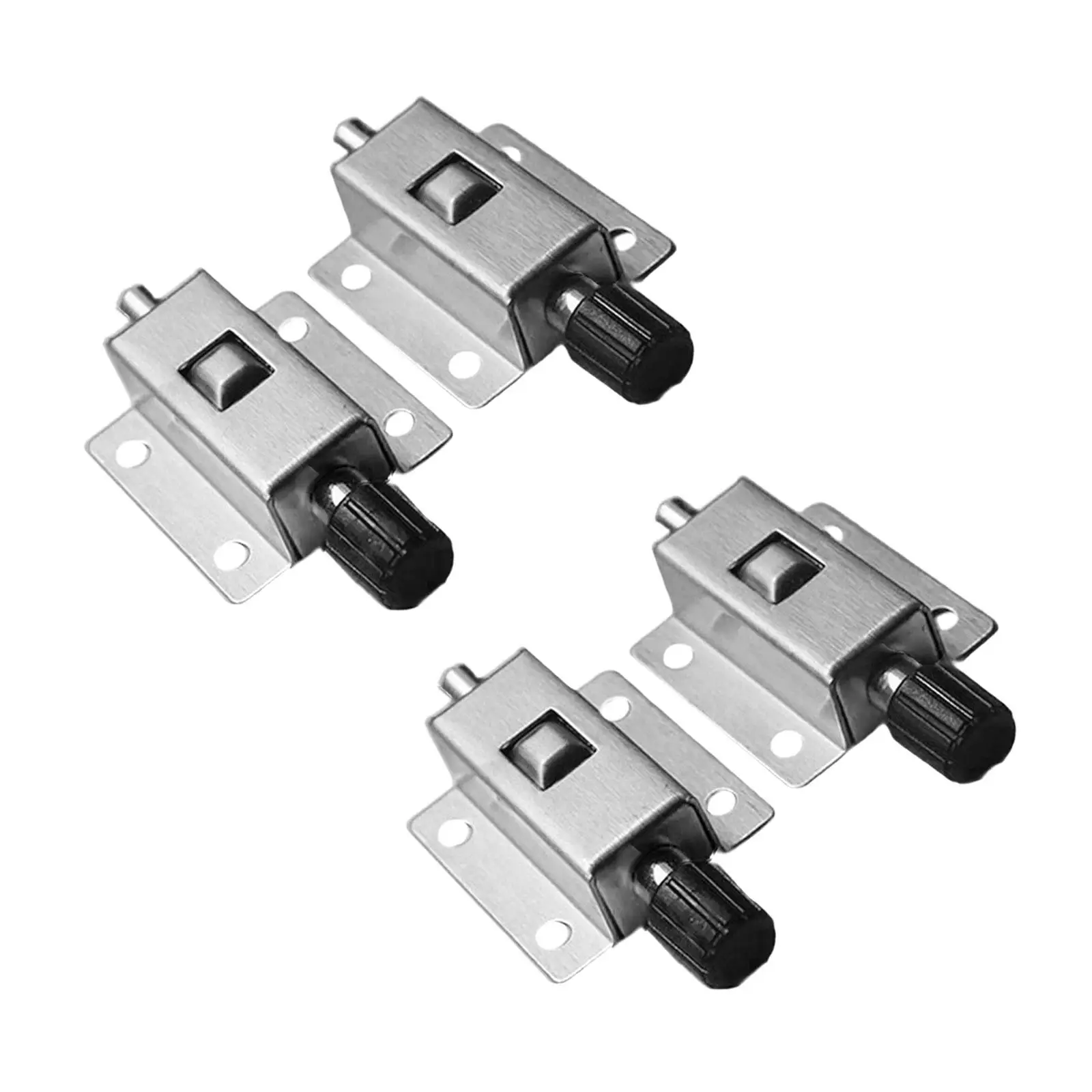 4Pcs Door Latch Barrel Bolts Spring Loaded Latch Automatic Gate Lock Tools Heavy Duty Window Locks for Indoor Home Toilet