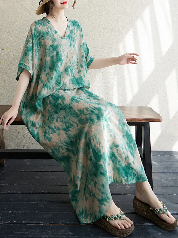 

Loose Long Cotton Linen Robe V-Neck Home Wear Casual Summer Dress plus Size Comfortable Breathable Vintage Style Outdoor Wear