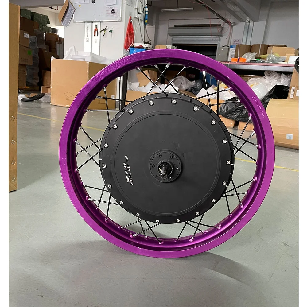 Red Golden Blue Purple Rims QS273 Motor 8000w Hub Motor Electric Motorcycle Conversion Kit With Battery