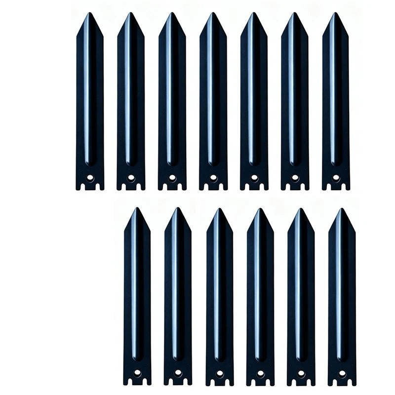 AB11-13Pcs 10Inch Metal Landscape Edging Stakes For Garden, Lawn, And Trellis Support Corrugated Garden Landscape Edging