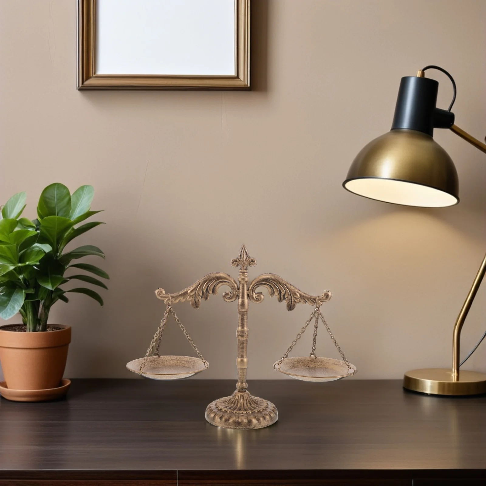 

Vintage Balance Scale Decorative Ornament Iron Metal Art For Lawyer Office Home Desk Justice Symbol Wrought Iron Craftsmanship