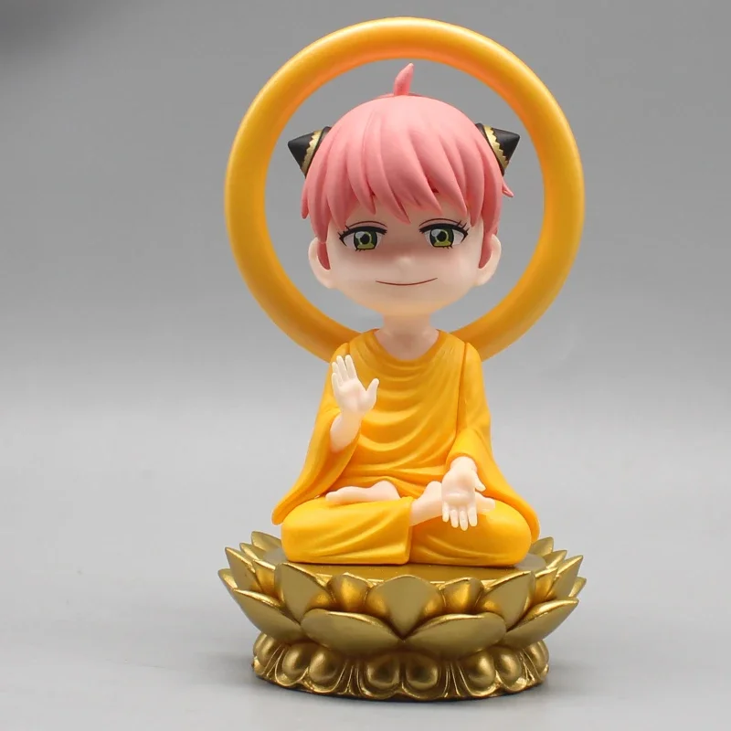 Anime Buddha Anya Doll Spy×family Manga Figure  SEGA Anya Forger Action Figure Ornament 12cm PVC Collection Model Toys Gifts