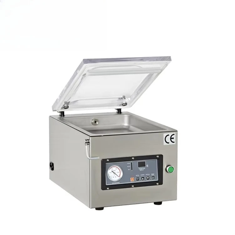 Semi-automatic stainless steel desktop food vacuum packaging machine, single chamber vacuum sealing machine