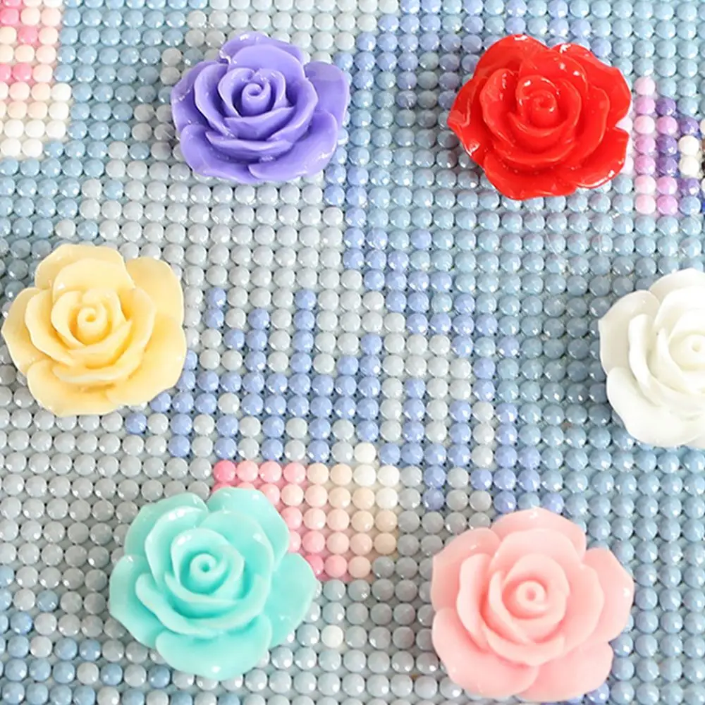 Creative Rose Magnet Locator Magnet Cover Core Paper Cover Frame Fridge Magnet  Diamond Painting Cover Holder DIY Crafts Tool