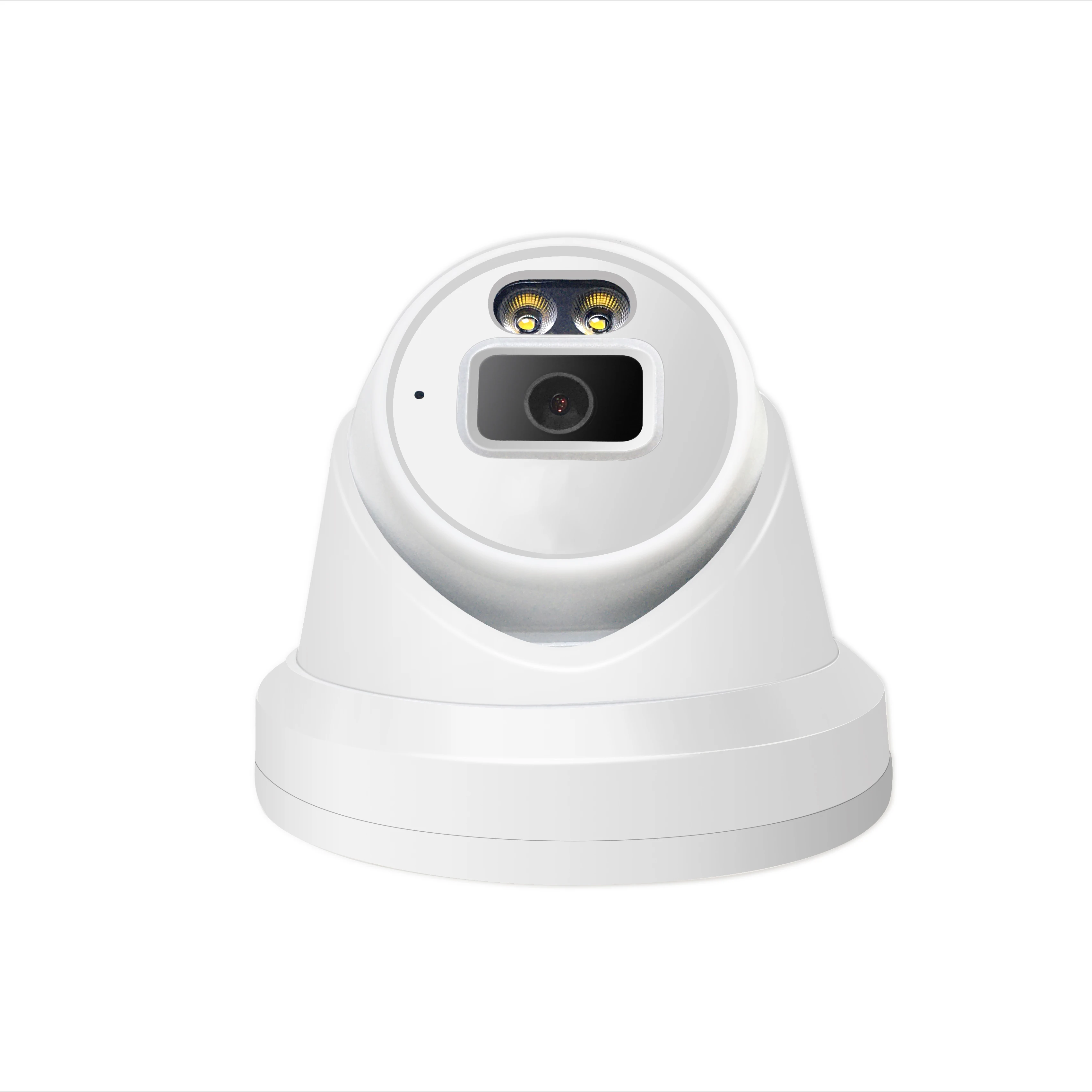 new  Full-Color Night Vision Turret IP Camera  IMX335 With Visible White Light, 105° Viewing Angle Outdoor  MicroSD Card Storage