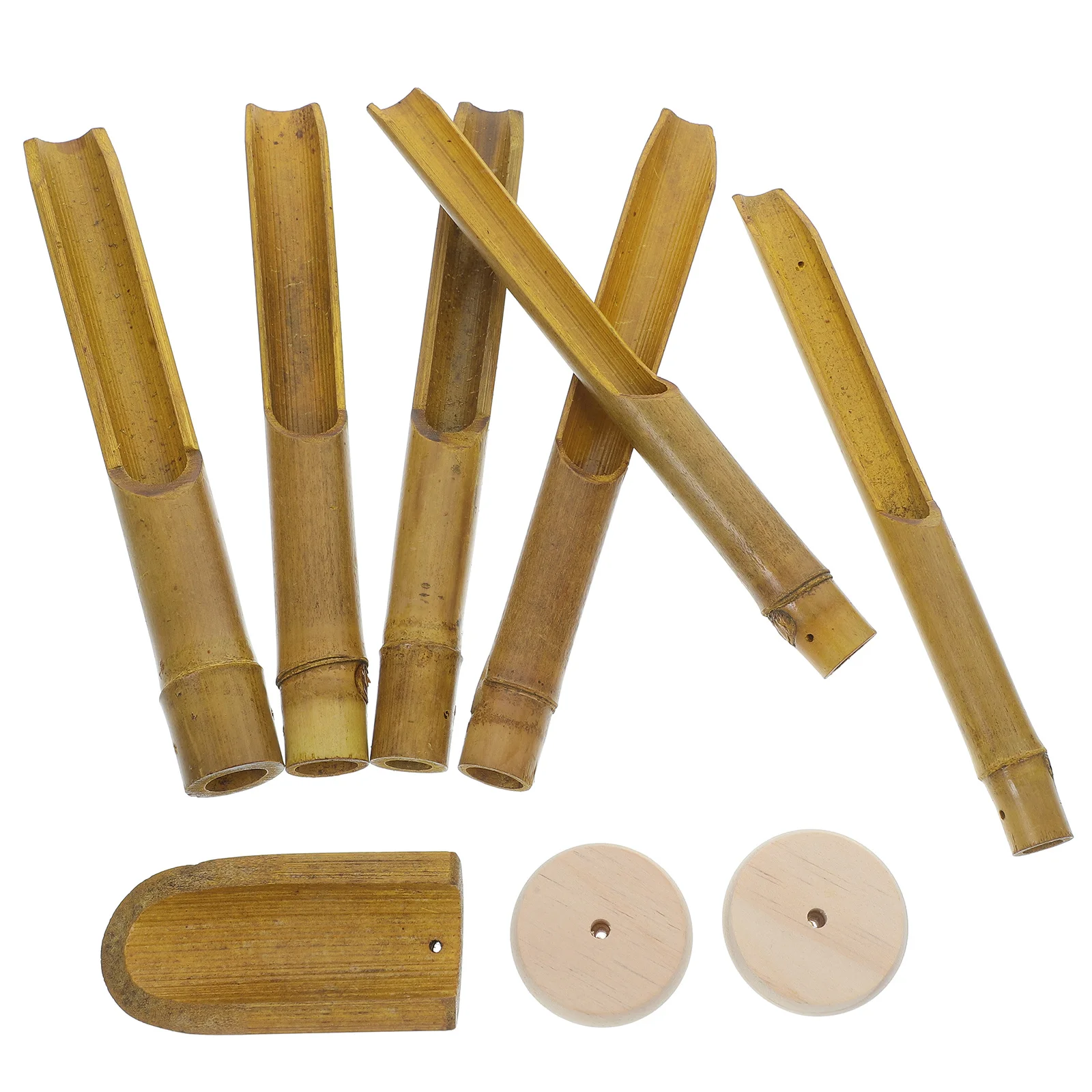 

1Set DIY Wind Chime Kit Bamboo Tubes Wood Clapper Outdoor Garden Patio Rustic Decorative Craft Chime