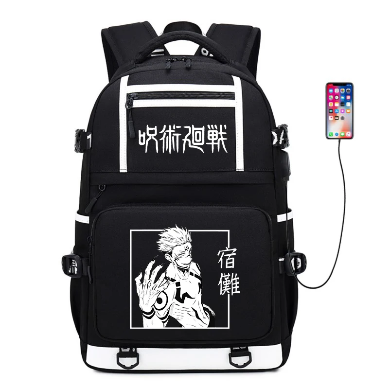 Jujutsu Kaisen printed backpack youth student schoolbag large capacity outdoor travel bag back to school gift