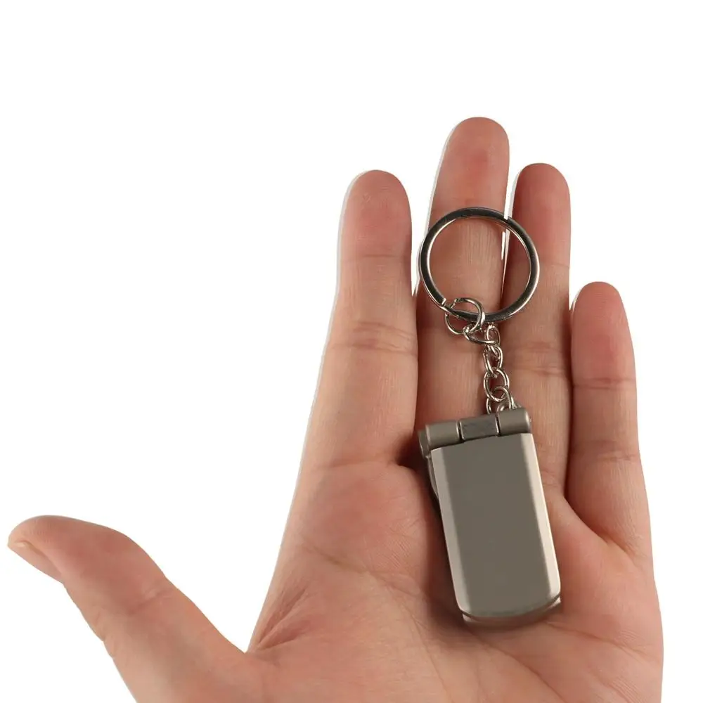 Mini Mobile Phone Shaped Keychain Vintage Creative Cell Phone Toys Key Ring Durable High-quality Metal