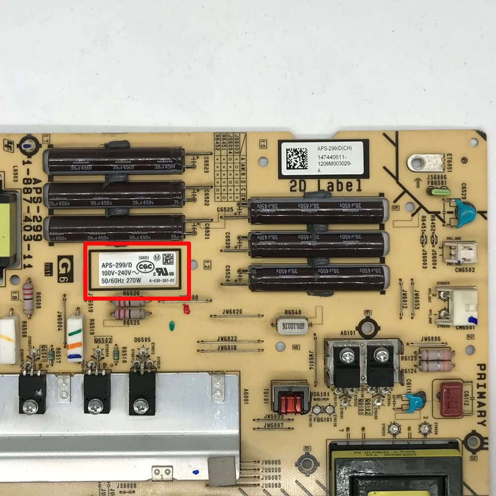 APS-299/D Power Support Board APS-299 D for TV Professional TV Parts APS-299 1-887-403-11 APS-299/D APS-299/D(CH) Power Card