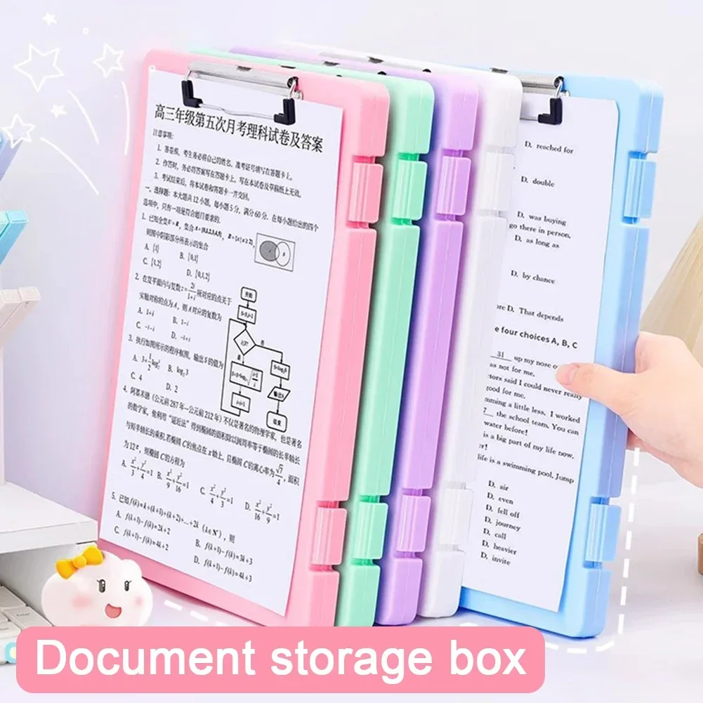 1pcs Clipboard with Storage and Side Opening, Office Supplies Clipboards to Organize, Carry and Store, A4 Holder, Nursing Clipbo