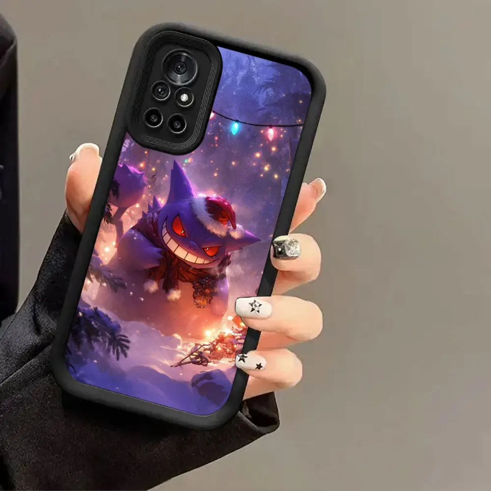 حافظة لهاتف Redmi 15C 14C 13C 12C 15 Gengar Pikachu عيد الميلاد Pokemons غطاء لـ Redmi Note 8 9 10 11 12 13 14 Pro Plus Coque #6