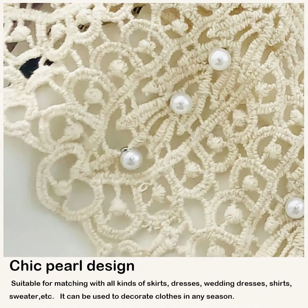 New Fashion Neck Ruff Mini Cape Adjust Clothes Lapel Half Shirt Detachable Fake Collar Lace Fabric Neckline