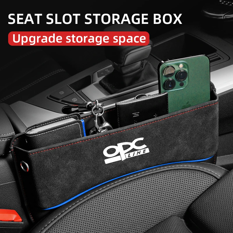 

Car Seat Gap Organizer Seat Side Bag Reserved Charging Cable Hole For Opel OPCline Universal Car Seat Storage Box accessories