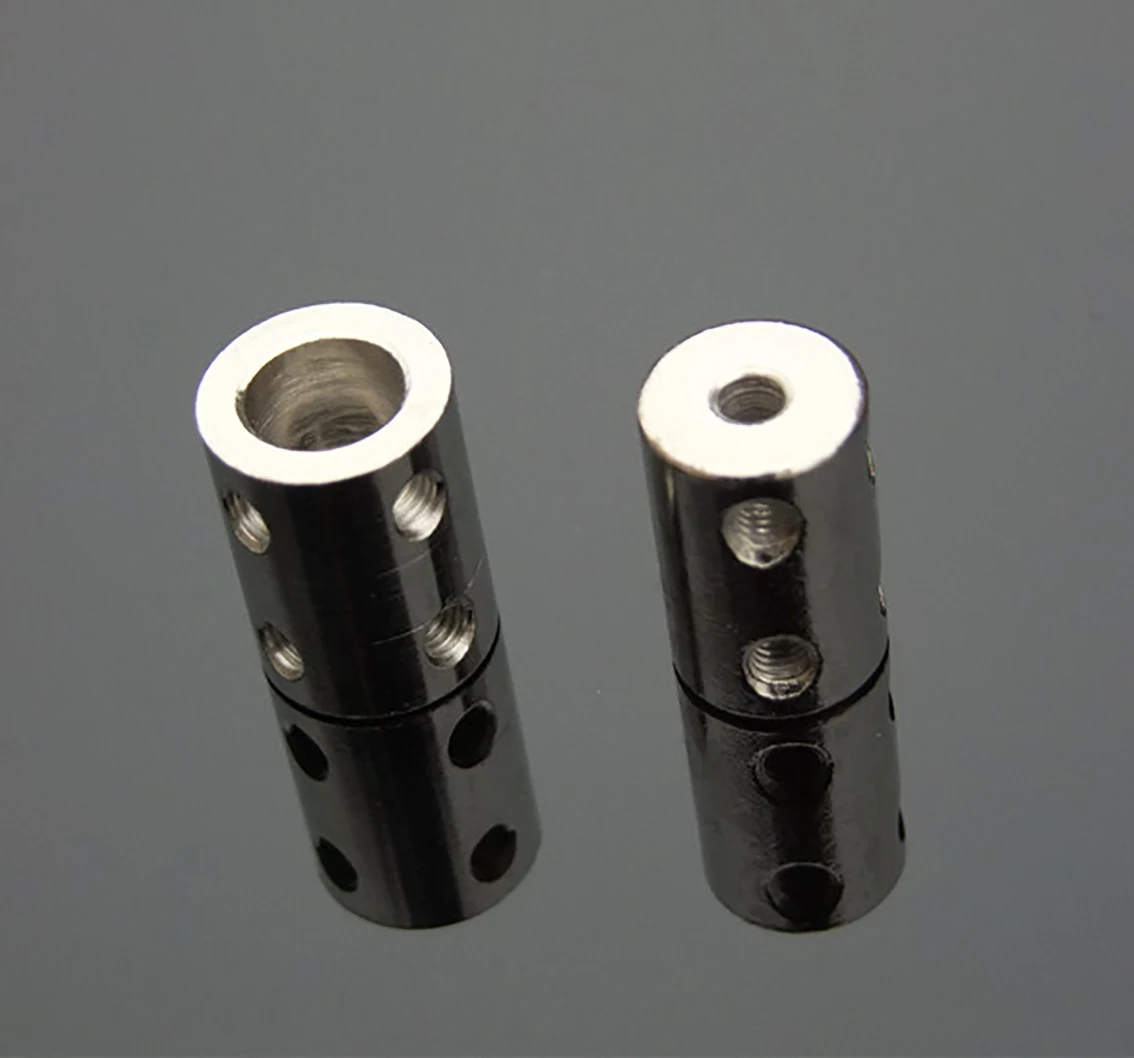 1 pièce 45 #   Accouplement d'arbre de moteur rigide en acier, coupleur 4/5/6/8/10mm, adaptateur de manchon de connecteur de Transmission pour bateau, modèle de voiture, avion