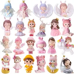 Lovely Kawaii Figure Angel Doll Action Figures DIY Cake Decorate Party Supplies For Children Cute Doll Figure Cake Topper