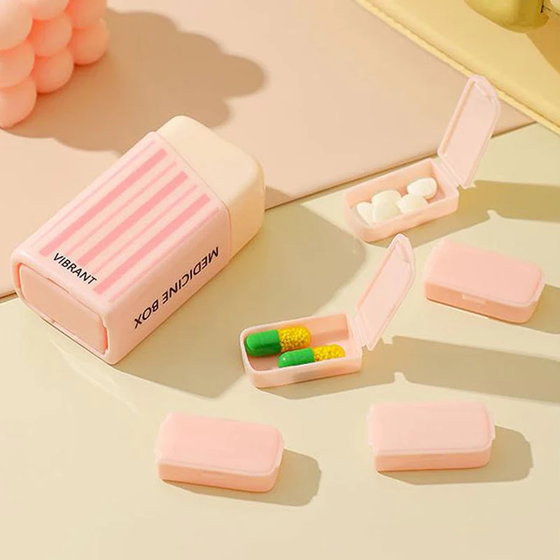 منظم حبوب السفر 7 شبكات صندوق حبوب مستقل عالي الجودة علبة حبوب دواء محمولة حاوية حامل حبوب فيتامين #1