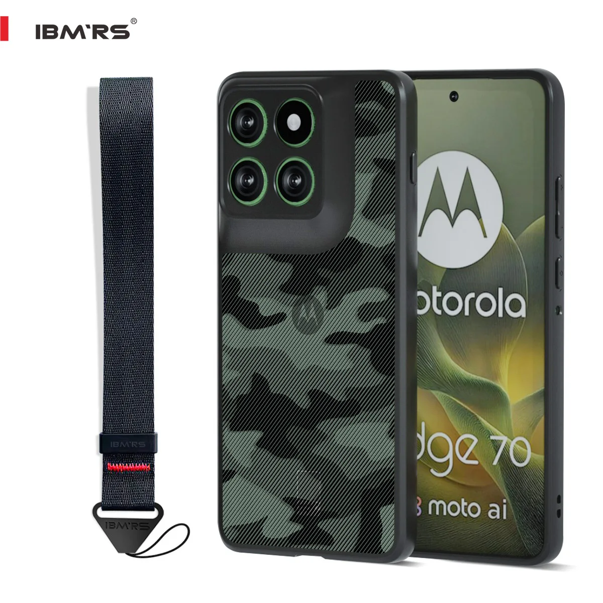 

IBMRS for Motorola Moto Edge 70/X70 Air Camo Case, Shockproof Cover, PC+TPU Dual Layer Heavy Duty Armor
