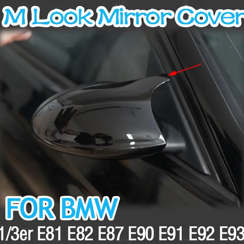 

For BMW 1 3 Series E92 E93 Carbon Fiber M Look Rear Mirror Cap Car Accessories E90 E91 Black M3 Style Cover E81 E82 E87 E88