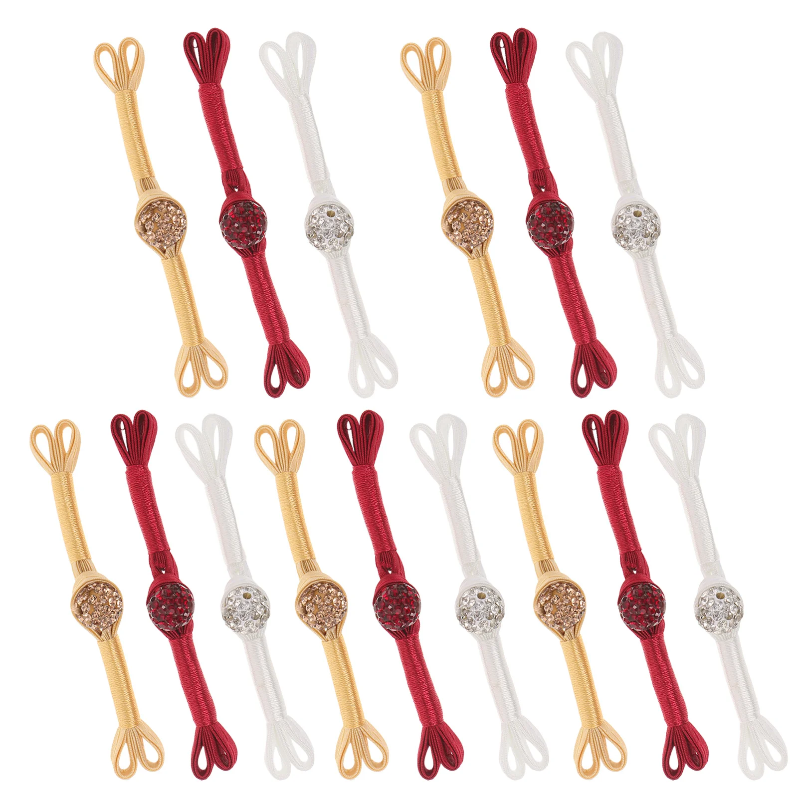 

15pcs Cheongsam Buttons Chinese Closure Knots Sewing Fasteners For Handmade Embellished Decorative Button Craft Diy