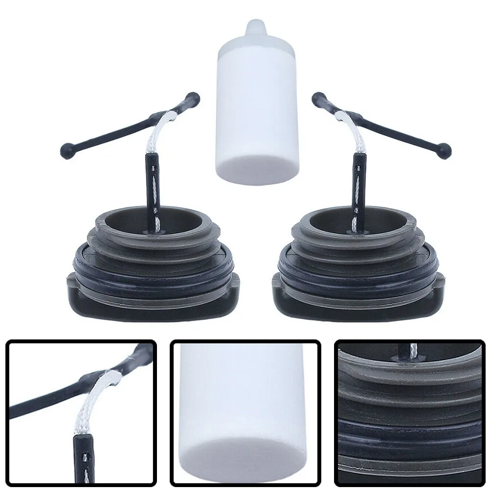 3pcs/set Fuel Tank Cap Chainsaw Parts Fuel Oil Tank Cap Kit #544111203 100g 435 435E 440 445 450 E 6*3*3cm Home
