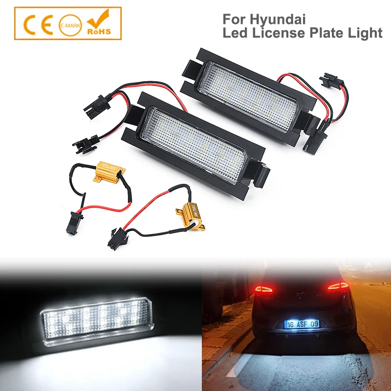 

2pcs Canbus No Error White 6000k LED License Plate Light for Hyundai I30 CW GD Kia PRO Ceed Auto Accessory