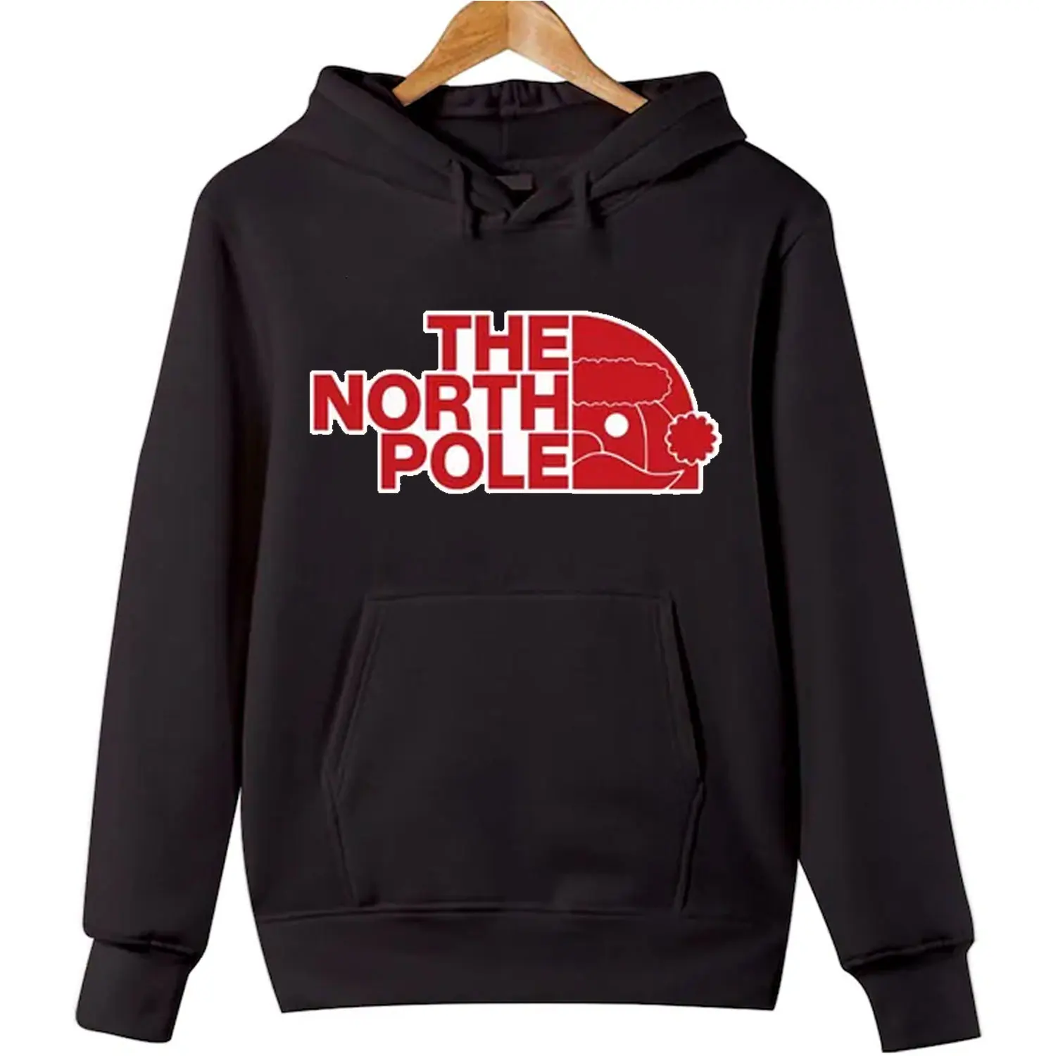 Sudadera con capucha navideña The NORTH POLE Santa Navidad Unisex Nuevo en sudaderas con capucha Meery Sudadera con capucha Regalo de Navidad para hombres Mujeres Streetwear Jersey