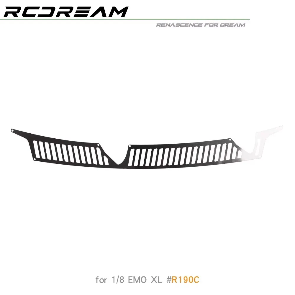 RCDream EMO XL Big Wild Bull parabrisas delantero rejilla de disipación de calor inferior salida de agua de lluvia hoja decorativa de metal #   R190C