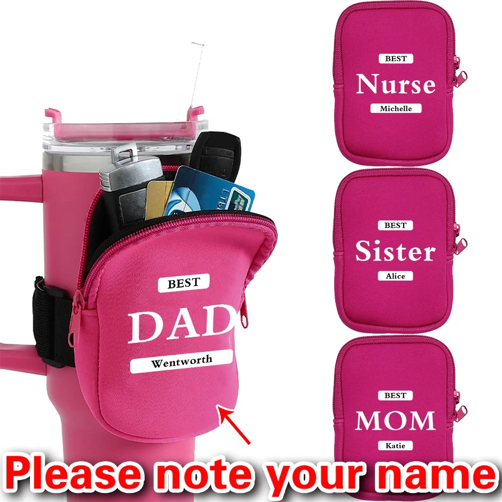 Personalized Customized Unisex Fitness Storage Water Bottle Bag, Bank Card, Key, Earphone, Multifunctional Water Bottle Bag.