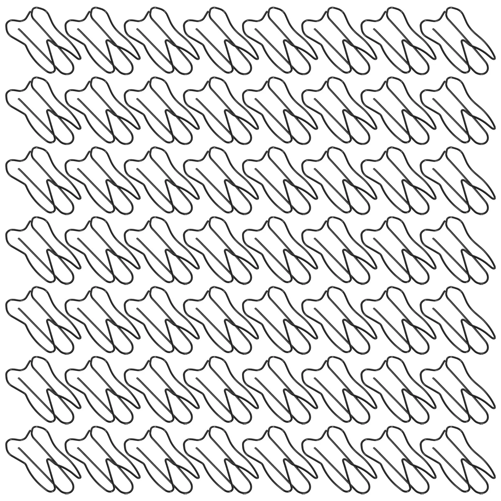 

100 шт. черных металлических скрепок в форме зуба для документов, офиса, учебы, канцелярских принадлежностей, закладок, органайзеров