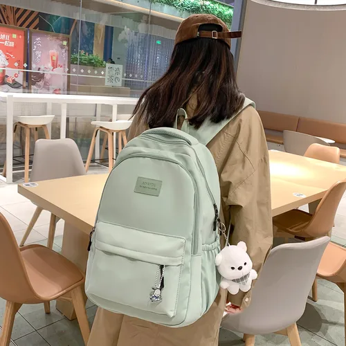 Imagen 2 del producto Nueva mochila universitaria impermeable de alta capacidad a la moda para hombre y mujer, mochilas escolares para ordenador portátil para mujer, bolsa de viaje para libros para chica bonita, genial