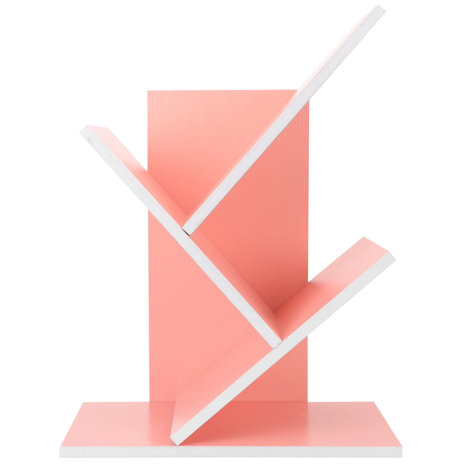 Desktop Book Shelf Tree Design Storage Rack Premium Wood Book Stand for Bedroom Office Multi-Function Organizer Compact Size